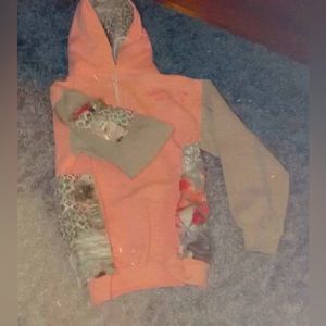 Custom made salmon pink Cashmere hoodie men’sv
